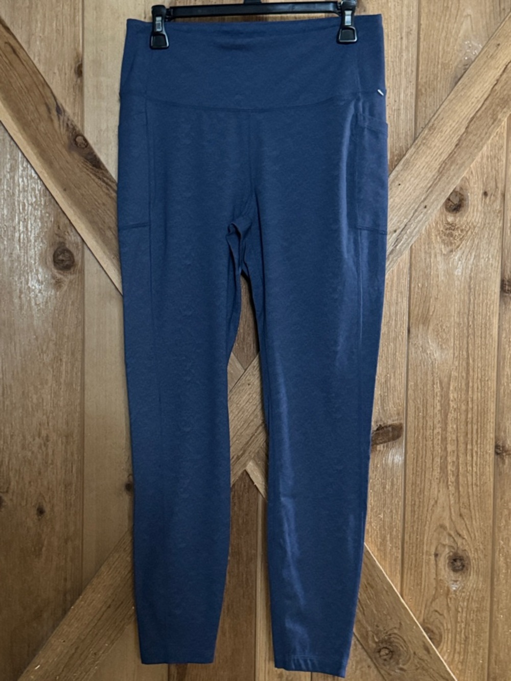 Mondetta Navy Performance Leggings with Branded Print